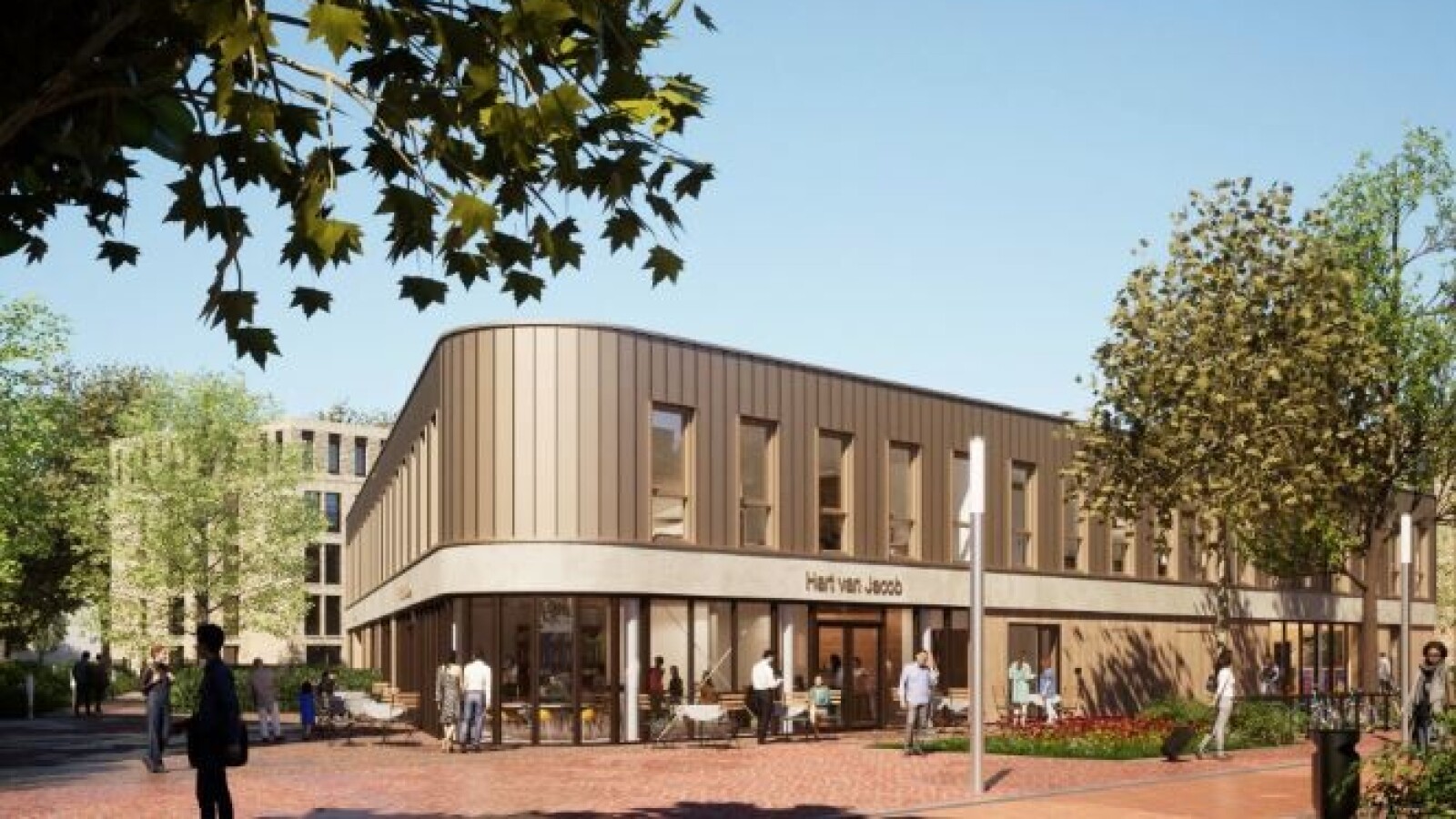Nieuwbouw multifunctioneel wijkgebouw Hart van Jacob in Haarlem